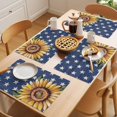 thumbnail image 5 of Sunflower 4th of July Placemats Set of 6 Blue Star Independence Day Place Mats Indoor Wipeable Table Mats Washable Cloth Dining Table Placemats for Kitchen Holiday Party Home Decor 13x19 Inch, 5 of 9
