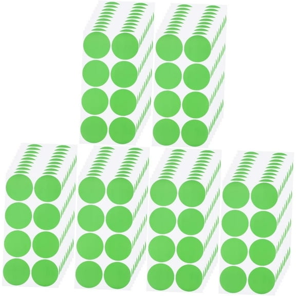 60 Sheets Sticky Sticker Coding of Colorful Large Decals Classification School Stickers Dot for Adhesive Classified Polka Label Toddlers Face Mm Papers Green Round Circle Color