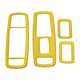 thumbnail image 1 of Cubierta del panel de interruptores de elevación de ventanas para Jeep Grand Cherokee WK2 2011-2021, fibra de carbono amarilla, 1 of 6