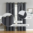 thumbnail image 3 of Madison 100% Blackout Curtain Patio Newly Innovated Eco Friendly Light Weight Fabric with Grommets Heat and Light Blocking Drapes (Patio 110" W x 96", Charcoal), 3 of 4