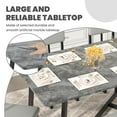 thumbnail image 5 of Dining Table Set for 6, 6 Piece Dining Set with Chairs and Bench, UHOMEPRO Modern Kitchen Table Set with Metal Frame for Dining Room, Kitchen and Apartment, Gray, 5 of 15