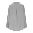 thumbnail image 6 of hotojiny Button Down Shirts for Women Plus Size Cotton Linen Long Sleeve Oversized Blouses Loose Casual Lapel Tops, 6 of 7