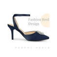 thumbnail image 3 of BLISSFUL STEP Rhiness Ankle Strap Stiletto Heel Pumps for Women Royal Blue 9, 3 of 6