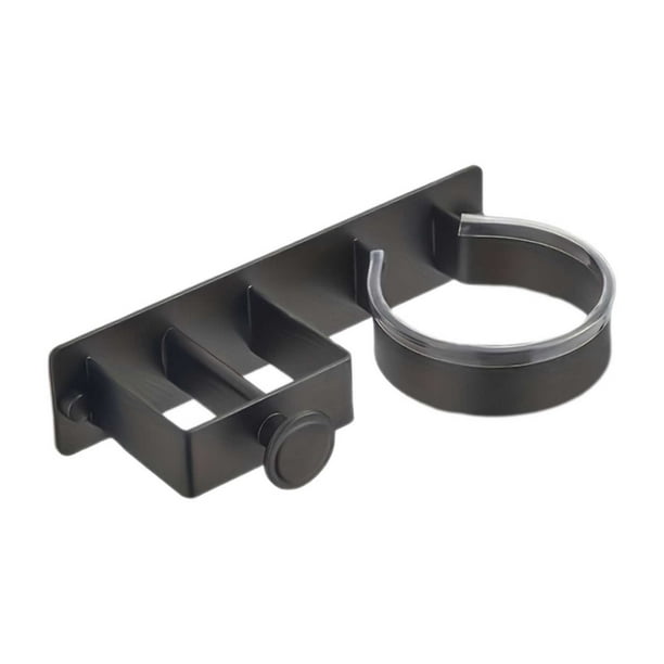 Soporte De Pared Para Secador De Pelo Organizador De Baño Estante De Almacenamiento Sin Taladro Para Secadores Y Herramientas De Peluquería Con Diseño Funcional Construcción Metálica