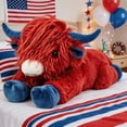 thumbnail image 4 of 4th Of July Highland-Cow Stuffed Animals, 15 inch Patriotic Highland Cow Plushies Toys, Cute Stuffed Animals Plush Pillow Women Men Independence Day Gift, 4 of 6