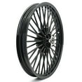 thumbnail image 6 of Gloss Black 21" x 2.15" Front Cast Tubless Wheel Fat Spoke for Harley Softail Dyna Wide Glide FXDWG, 6 of 6