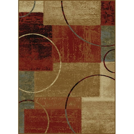 Tayse Elegance Area Rug Contemporary Multi Squares Boxes