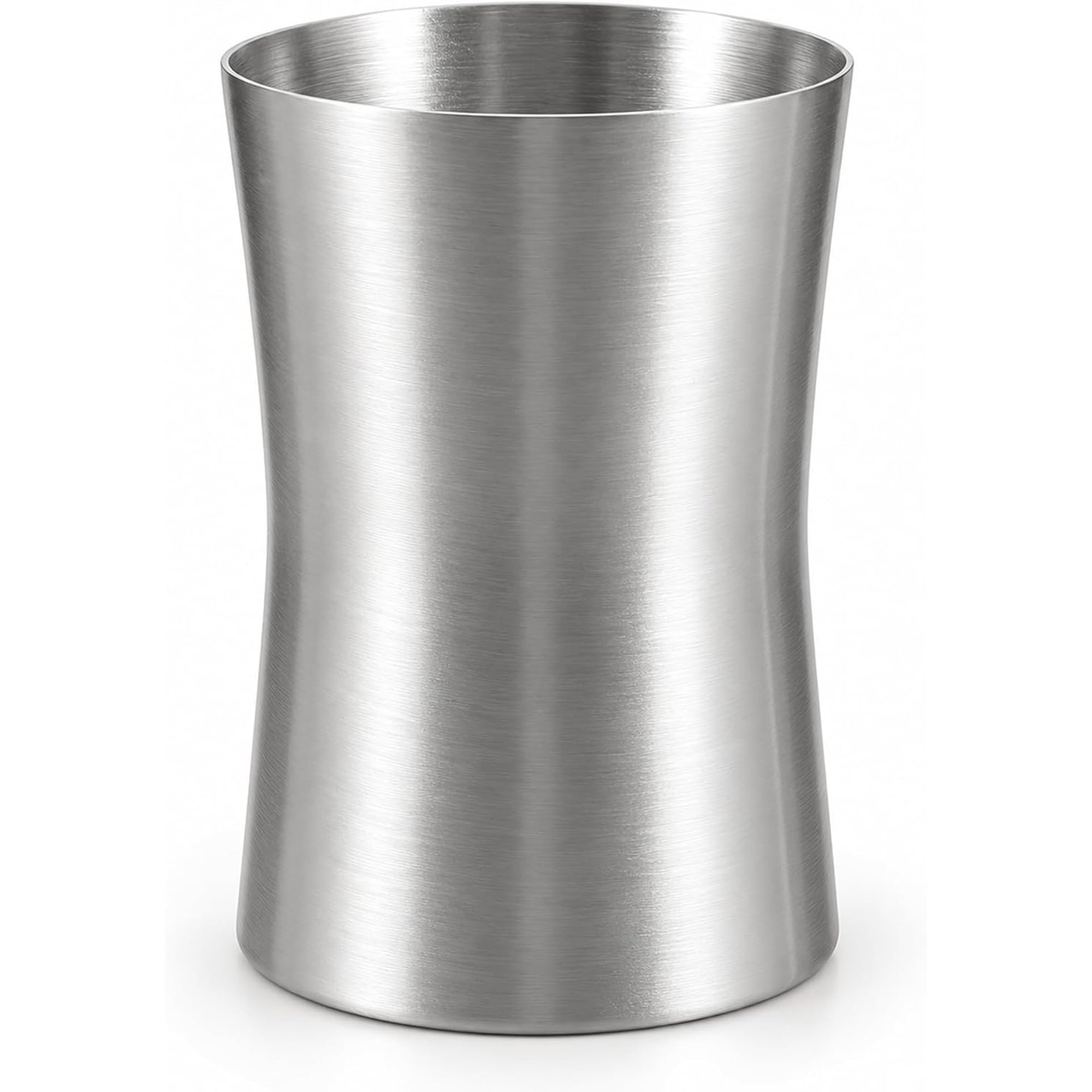 300 ml Stainless Steel Toothbrush Holder Metal Mouthwash Cup with Smooth Rolled Edge Modern Bathroom Tumbler with Brushed Finish for Rinsing Drinking and Vanity Storage