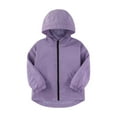 thumbnail image 3 of SUXIAN Kids Jacket Lightweight Windproof for Girls Boys Outdoor Loose Fit Hiking Travel Coat Breathable Casual Purple 3-4 Years, 3 of 6