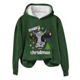 thumbnail image 2 of Offres! Aqestyerly Hauts de Noël Grande Taille pour Femmes Imprimé de Noël Col Rond Manches Longues Pull Ample, 2 of 3