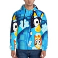 thumbnail image 3 of Saiise Bluey Men's Graphic Print Long Sleeve Drawstring Hoodie Pullover Sweatshirt-4X-Large, 3 of 6