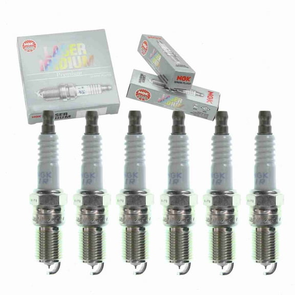 6 pc NGK Laser Iridium Spark Plugs compatible with Mazda 6 3.0L V6 2003-2008