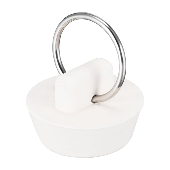 Uxcell Rubber Sink Plug, White Drain Stopper Fit 1" to 1-1/8" Drain with Hanging Ring for Bathtub Kitchen and Bathroom