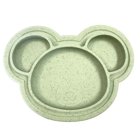 Kushies Siliplate Silicone Suction Plate For Toddlers, BPA, PVC & Phtalate Free Green Color