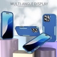 thumbnail image 2 of Dteck Case for iPhone 16 Pro Max, Heavy Duty Shockproof Protective Three Layers Phone Bumper Cover with Full Body Rubber Armor Bumper Dropproof Protection for iPhone 16 Pro Max,Navy+Mint, 2 of 5
