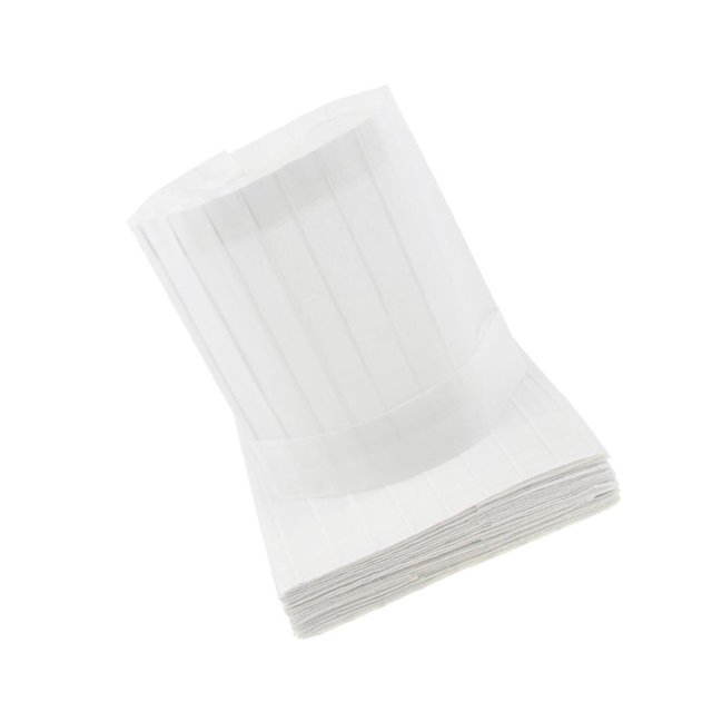 kurtrusly 20x Chef Hat Cook Cap Baker Food Serving White Flat 11 Inch 1Set