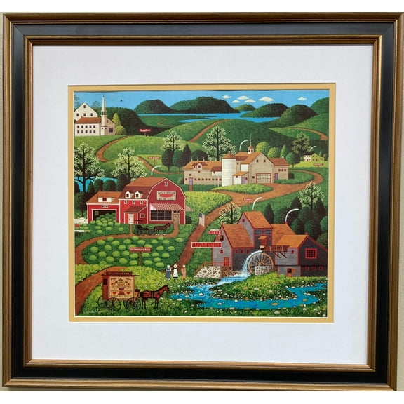 Charles Wysocki "Burma Road" New CUSTOM FRAMED Art Americana Summer Rural Generic