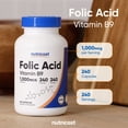 thumbnail image 6 of Nutricost Folic Acid (Vitamin B9) 1000 mcg, 240 Capsules - Gluten Free, Non-GMO Supplement, 6 of 9