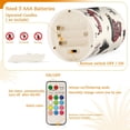 thumbnail image 5 of Yayeee Flameless Candles with Remote Flickering Battery Operated Multi Color Changing, Beige Christmas Plaid, 5 of 7