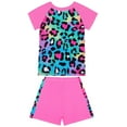 thumbnail image 3 of GYRATEDREAM Girls Boys Swim Trunks Swim Short Sleeve, Two Piece Swimwear Set Casual Swimsuit Bathing Suit 4-12 Years, 3 of 7