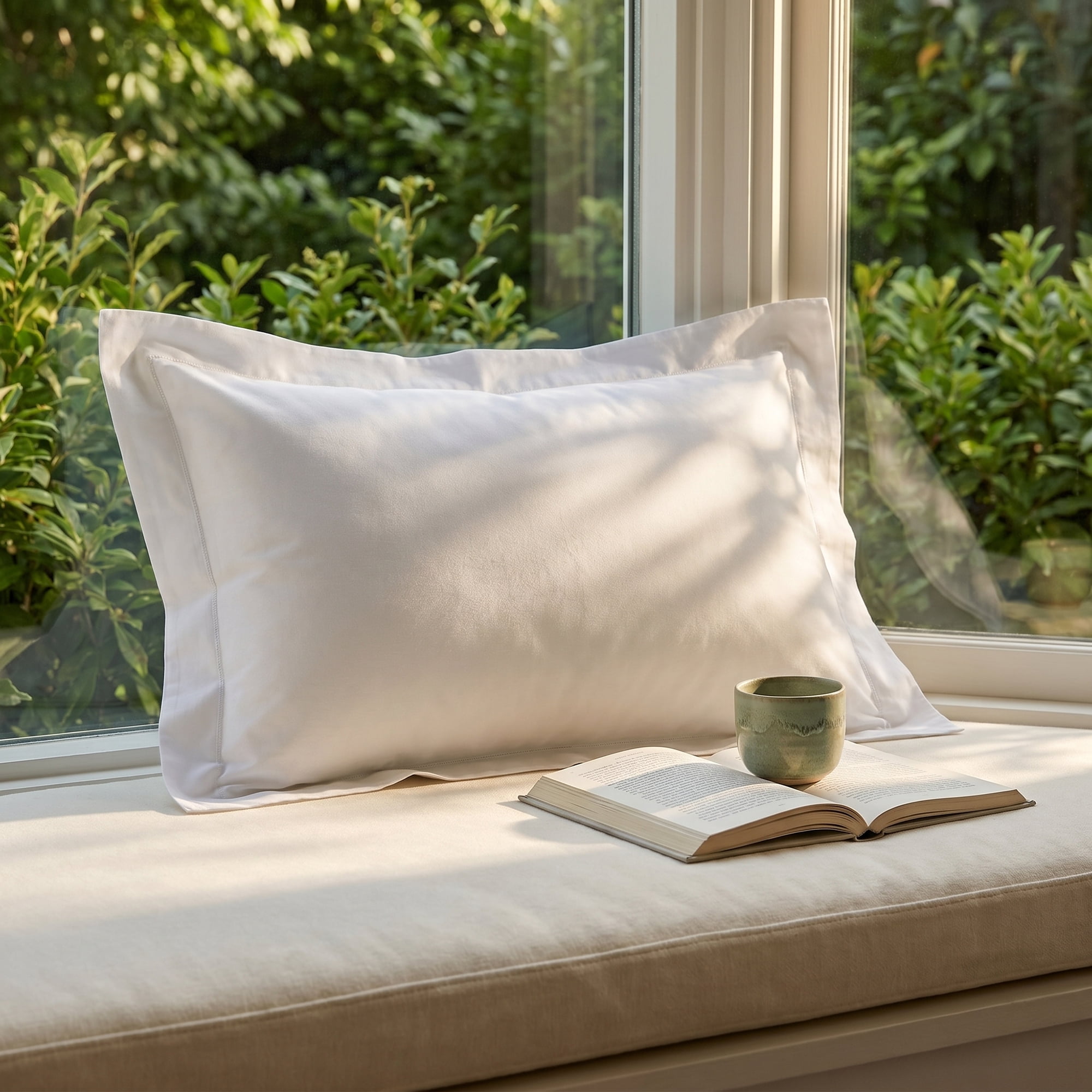Unique Bargains 2 Pack Cotton Pillowcase Cooling Envelope Closure Bedding White