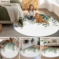 thumbnail image 6 of Summer Leaf Round Area&nbsp;Rug 4ft Plant Eucalyptus Leaf Watercolor Non-Slip&nbsp;Washable Circle Rugs Soft Felt Indoor Floor Mat for Bedroom Kitchen Living Room Bathroom, 6 of 9