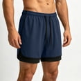 thumbnail image 3 of RFQWOVSR Mens Shorts 2 In 1 Running Athletic Shorts Loose Fit 5 Inch Breathable Outdoor Casual Summer Shorts XS, 3 of 6
