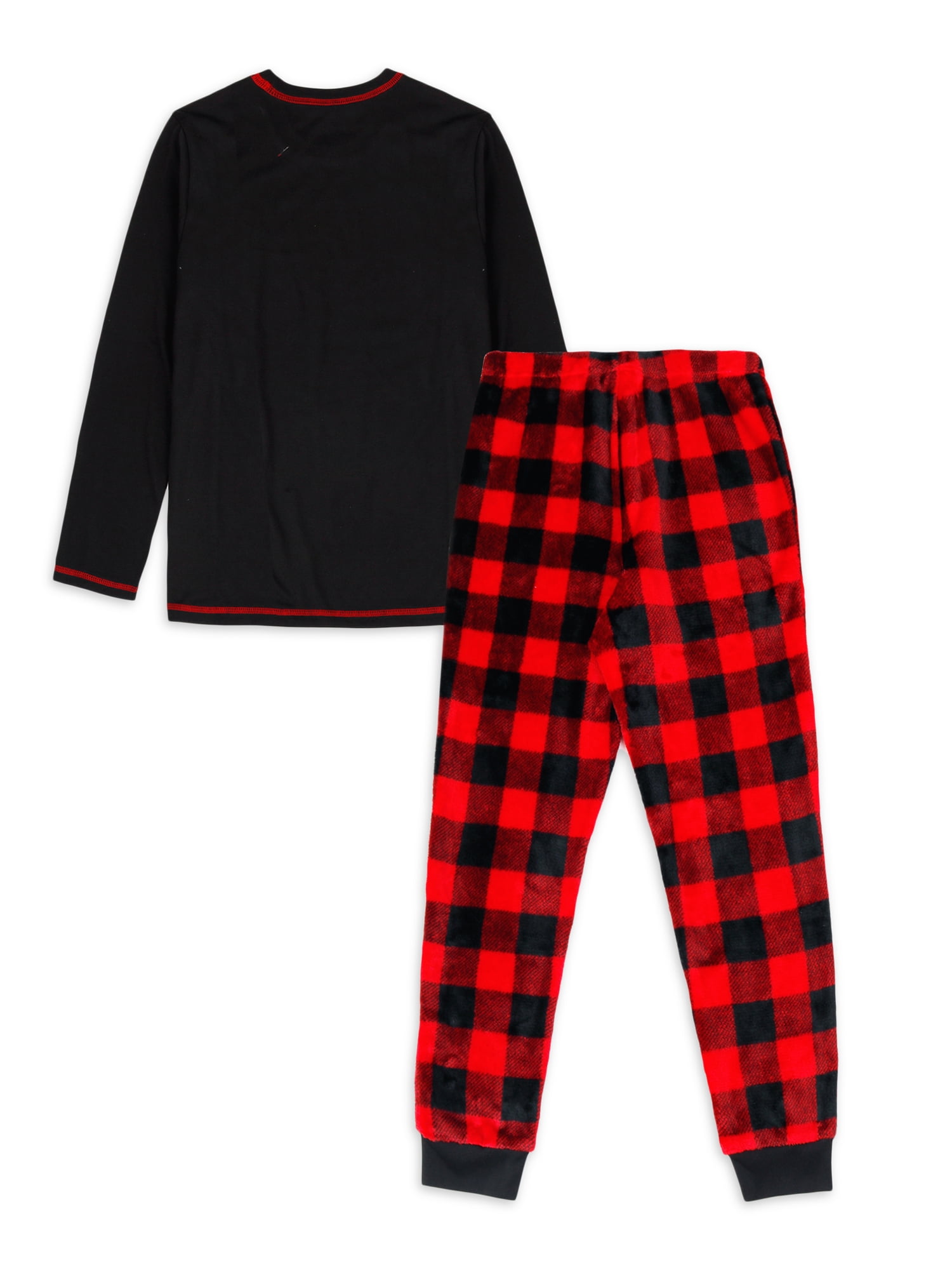 Wonder Nation Boys Long Sleeve Pajama Shirt and Pants, 2Piece Set