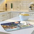 thumbnail image 6 of SKYSONIC Christmas Dish Drying Mat for Kitchen Counter,Snowflake Santa Xmas Tree Ultra Absorbent Reversible Microfiber Dishes Drying Rack Pad Heat-resistant Mats 16x18in, 6 of 7