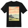 thumbnail image 2 of Plus Size Shirt for Women Black Tops for Women Short Sleeves Shirt for Women Seafront T Shirt Crewneck Shirt for Women XL, 2 of 5