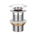 thumbnail image 1 of TRIOM Standard-G Tapón de lavabo 1 ¼ sin rebosadero Tapón de desagüe universal Tapón automático de cobre cromado para lavabos Para lavabos sin rebosadero JAMW Sencillez, 1 of 5