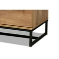 thumbnail image 7 of Baxton Studio Franklin Modern and Contemporary Oak Finished Wood and Black Finished Metal 5-Drawer Bedroom Chest, 7 of 7