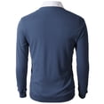 thumbnail image 4 of H2H Mens Casual Slim Fit Cardigans V-Neck Basic Designed Long Sleeve Button Down DARKBLUE US 2XL/ASIA 3XL (CMOCAL012), 4 of 5