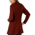 thumbnail image 4 of Cardigans for Women Long Sleeve Swingy Soft Knit Cardigan Sweater W/Pocket-Merlot (X-Large), 4 of 5