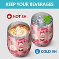 thumbnail image 4 of Christmas 12oz Stainless Steel Insulated Wine Tumbler with Lid and Straw – Double Wall Vacuum Mug for Hot & Cold Drinks, 304 Steel Interior, Sweat-Free Design, 4 of 5