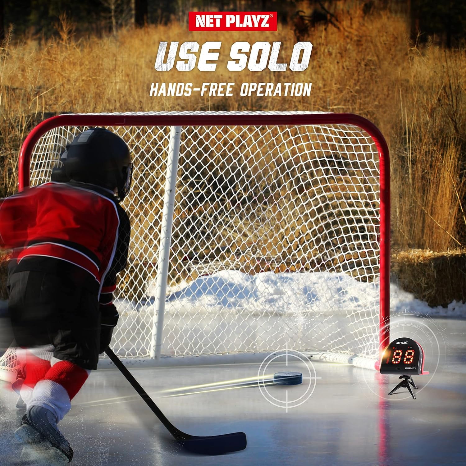 Hockey Gifts Training Equipment & Gear - Radar Speed Guns, Speed Sensor, Hands-Free | Ice Hockey Field Hockey Street Roller Hockey