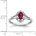 thumbnail image 3 of Sterling Silver Rhodium-Plated Created Ruby & Diam. Ring (Size 7) Made In India qbr22jul-7, 3 of 5