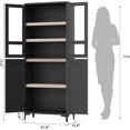 thumbnail image 3 of Zzistar 71 Inch Tall Storage Cabinet, Kitchen Pantry 5 Tier Bathroom Cabinet with 4 Doors Adjustable Shelves for Kitchen, Dining Room, Bathroom, 3 of 8