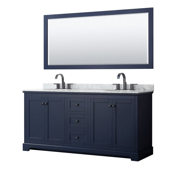 Wyndham Collection Wcv232372dcmunom70 Avery 72" Free Standing Double Basin Vanity Set -