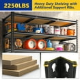 thumbnail image 4 of REIBII 48.2"W Garage Storage Shelves 2600LBS Heavy Duty Metal Shelving Adjustable Industrial Shelves, 4 of 7