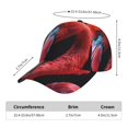 thumbnail image 3 of Baseball Cap, Closeup Red Flamingo Portrait Sun Hats for Men Women, Adjustable Golf Dad Hat for Outdoor Activities, 3 of 7