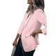 thumbnail image 3 of Chaqueta tipo cárdigan de manga larga para oficina y trabajo con solapa abierta y lisa para mujer, 3 of 4