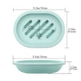 thumbnail image 5 of 2-Pack Soap Dish with Drain, Soap Holder, Soap Saver, Easy Cleaning, Dry, Stop Mushy Soap (Green), 5 of 8