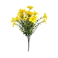 thumbnail image 2 of Cififendec Simulation Flowers Plastic Flowers Fake Silk Colorful Flower Bouquet Outdoor Autumn Decoration Realistic UV Outside Faux Plants for Garden Porch Home(Yellow), 2 of 5