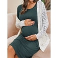 thumbnail image 5 of Weardear 3 in 1 Maternity Nursing Dresses Snap Down Back Labor and Delivery Gown Long Sleeve Breastfeeding Dress with Button, 5 of 6