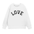thumbnail image 4 of Bnwani Girls Crewneck Sweatshirt Long Sleeve Sports Sweatshirt Cute Plain Letter Printed Pullover, 4 of 7