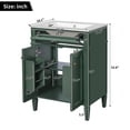 thumbnail image 2 of Harper & Bright Designs 24" Small Bathroom Vanity with Sink, Modern Bathroom Cabinet Freestanding with Organizers, Bathroom Storage Cabinet with Drawer for Small Space, Green, 2 of 13