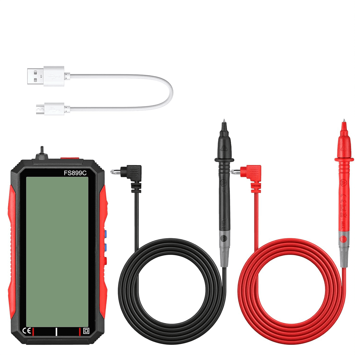 USB Multimeter Digital Voltmeter with 4.8Inch LCD Screen Multi Tester Capacitance Resistance Frequency Voltage Tester
