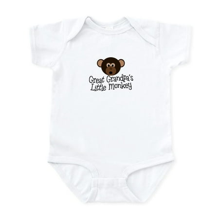 

CafePress - Great Grandpa s Monkey B Infant Bodysuit - Baby Light Bodysuit Size Newborn - 24 Months