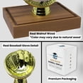 thumbnail image 4 of Display Zone Gold Glove Baseball Display Case Holder – Clear Homerun Cube Keepsake Box for Signed, Autograph, and Game Balls, 4 of 7